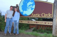 Jack and Judy stop by the Arctic Circle on their first date (yes, a trip to Prudhoe was their first date).