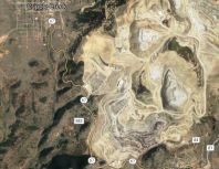 A satellite image of Cripple Creek & Victor Gold Mine.